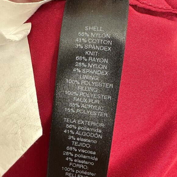 White House Black Market Quilted Puffer Vest S Zip Up Diamond Red - Picture 6 of 7